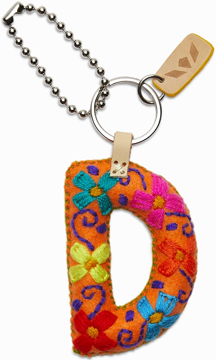 Consuela | Orange Felt Initial Letter Charms