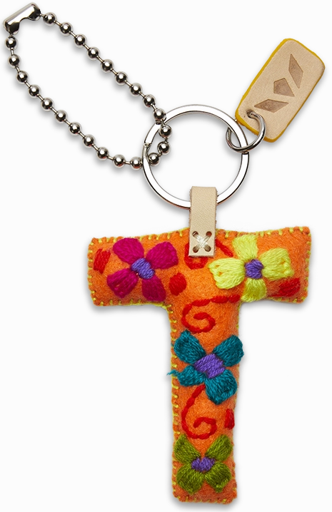 Consuela | Orange Felt Initial Letter Charms