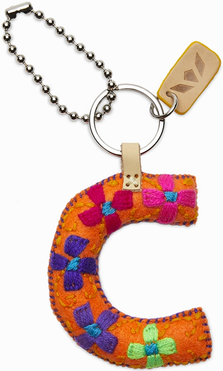 Consuela | Orange Felt Initial Letter Charms