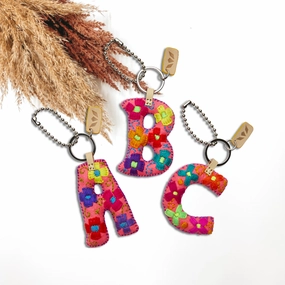 Consuela | Pink Felt Initial Letter Charms