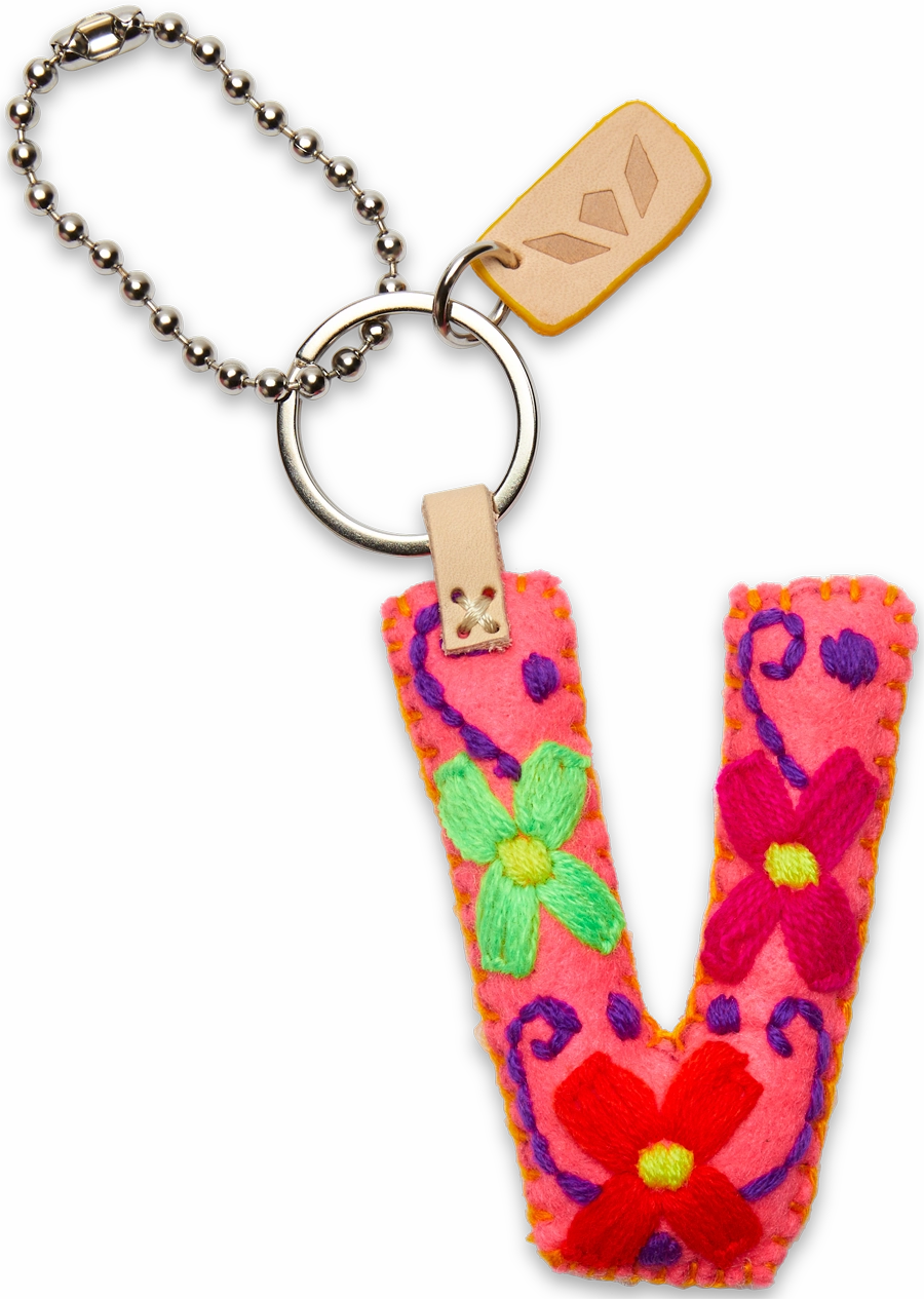 Consuela | Pink Felt Initial Letter Charms