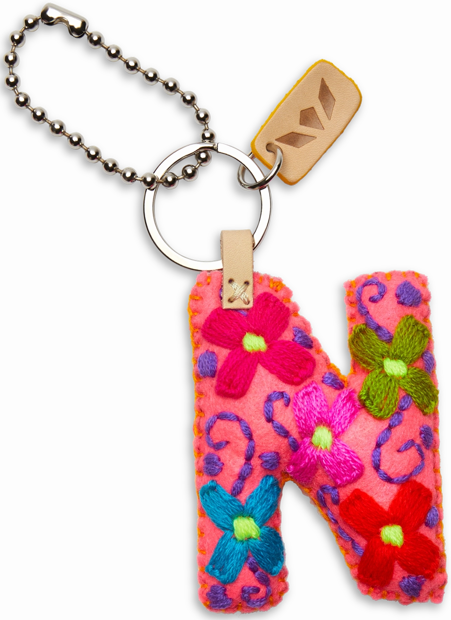 Consuela | Pink Felt Initial Letter Charms