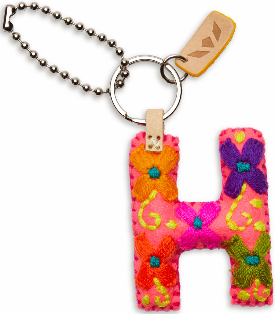 Consuela | Pink Felt Initial Letter Charms