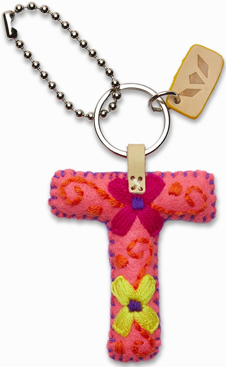 Consuela | Pink Felt Initial Letter Charms
