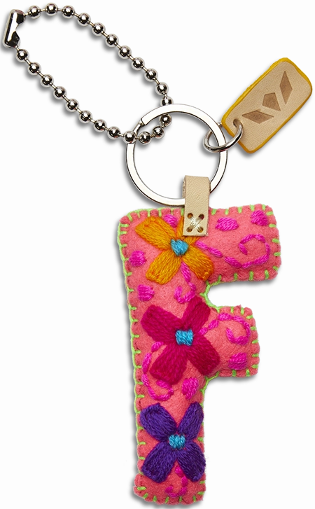 Consuela | Pink Felt Initial Letter Charms
