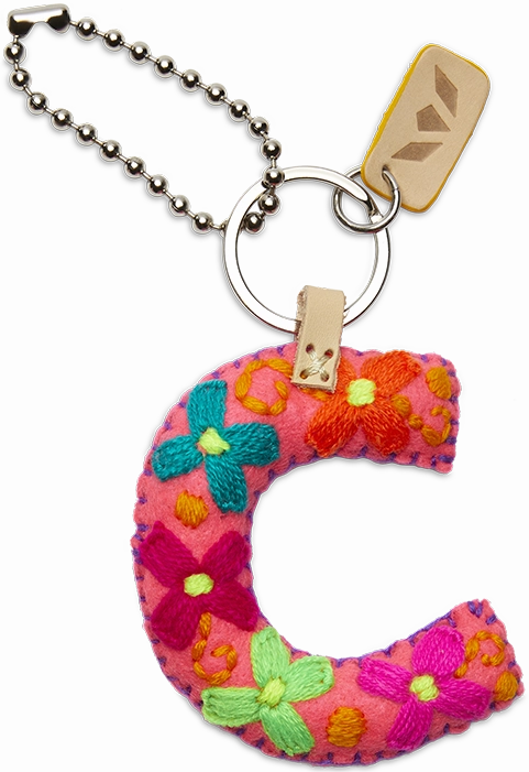 Consuela | Pink Felt Initial Letter Charms