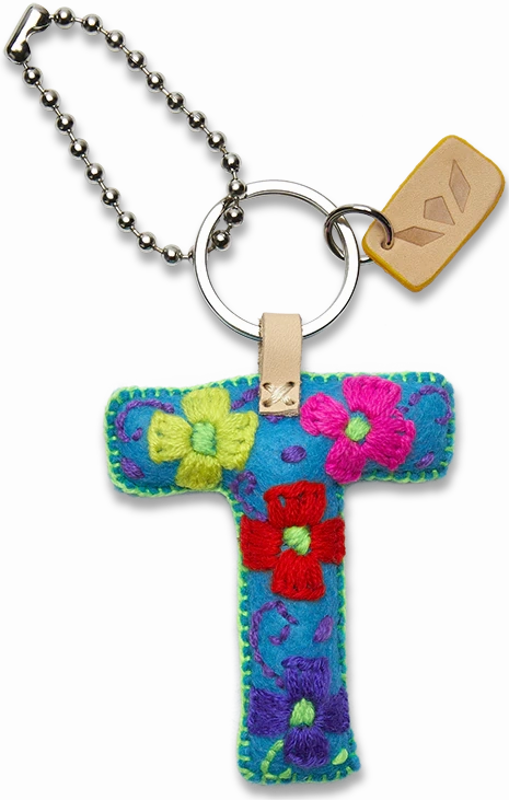 Consuela | Turquoise Felt Initial Letter Charms
