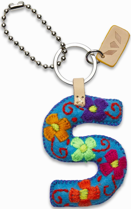 Consuela | Turquoise Felt Initial Letter Charms