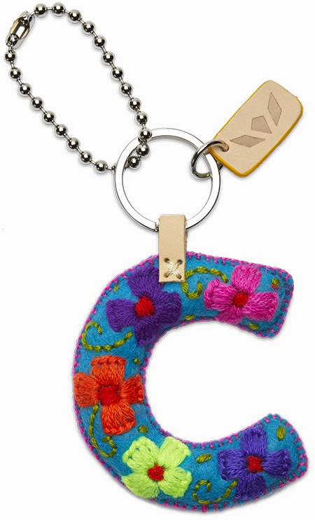 Consuela | Turquoise Felt Initial Letter Charms