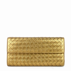 Continental Intrecciato Nappa Leather Wallet