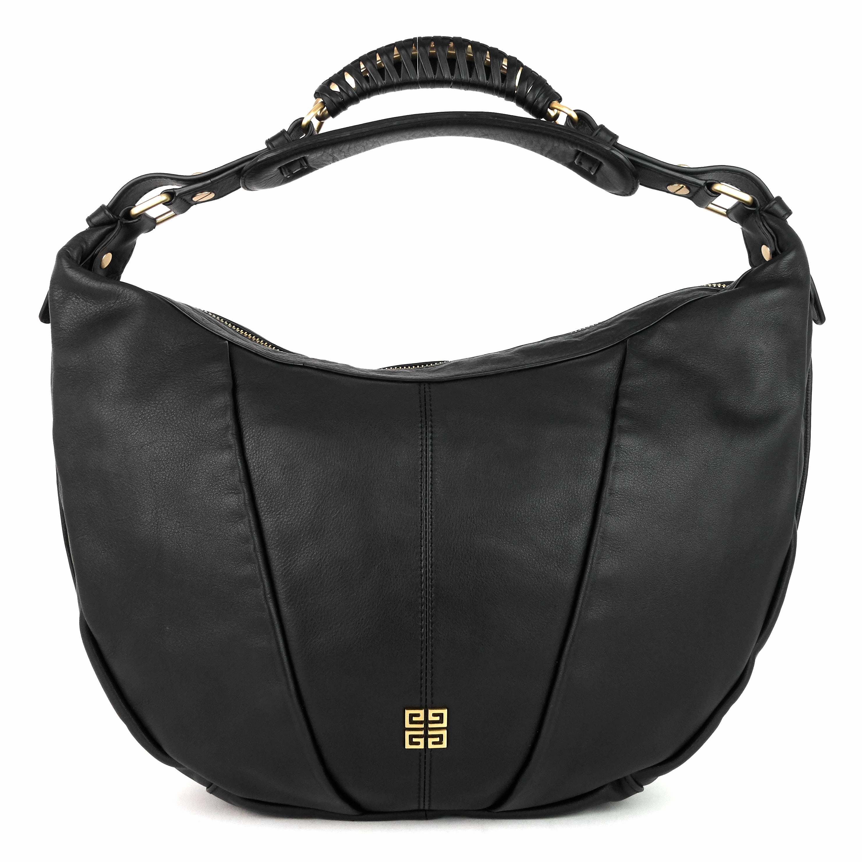 Convertible Zip Small Leather Hobo Bag