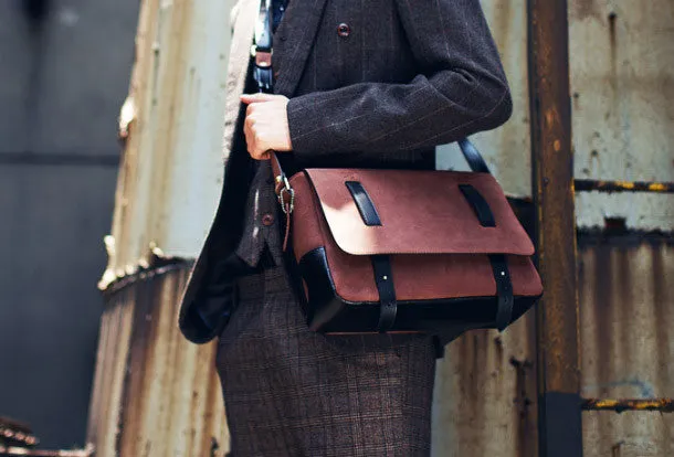 Cool Leather Mens Messenger Bag Shoulder Bag Travel Messenger Bags