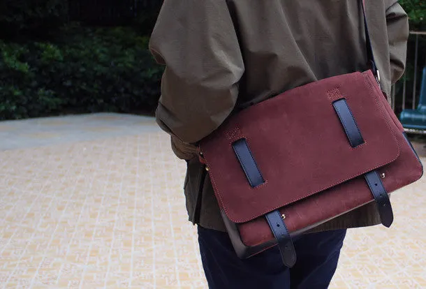 Cool Leather Mens Messenger Bag Shoulder Bag Travel Messenger Bags