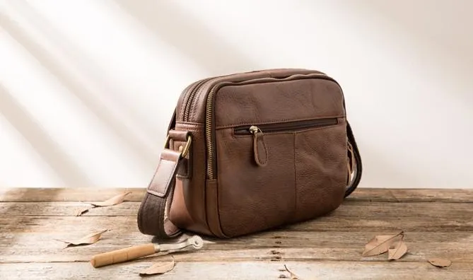 Cool Leather Small Mens Messenger Bags Small Shoulder Bag for Men