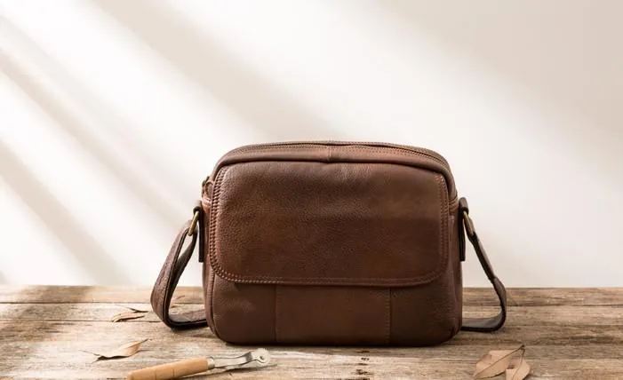 Cool Leather Small Mens Messenger Bags Small Shoulder Bag for Men