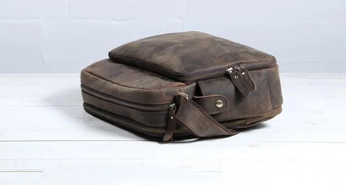 Cool Leather Vintage Mens Messenger Bags Small Shoulder Bags for Men