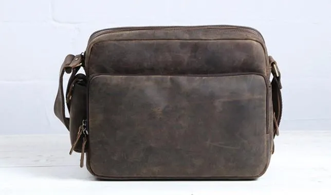 Cool Leather Vintage Mens Messenger Bags Small Shoulder Bags for Men