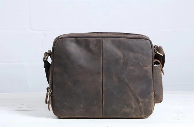Cool Leather Vintage Mens Messenger Bags Small Shoulder Bags for Men
