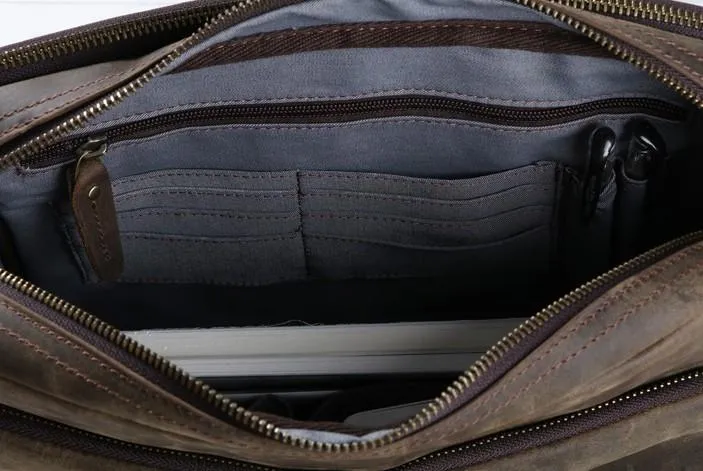 Cool Leather Vintage Mens Messenger Bags Small Shoulder Bags for Men