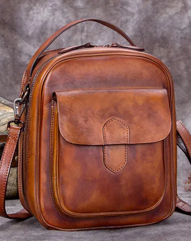 Cool Vintage Leather Mens Small Messenger Bag Shoulder Bag For Men