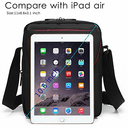 Coolbell 10.6 Inches Shoulder Bag Fabric Messenger Bag Ipad Carrying Case Hand Bag Tablet Briefcase