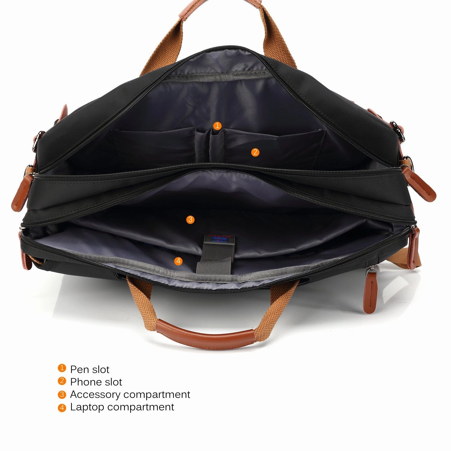 CoolBELL Convertible Backpack Messenger Bag Shoulder Bag Laptop Case Handbag Business Briefcase Multi-Functional Travel Rucksack Fits 15.6 Inch Laptop for Men/Women (Grey)