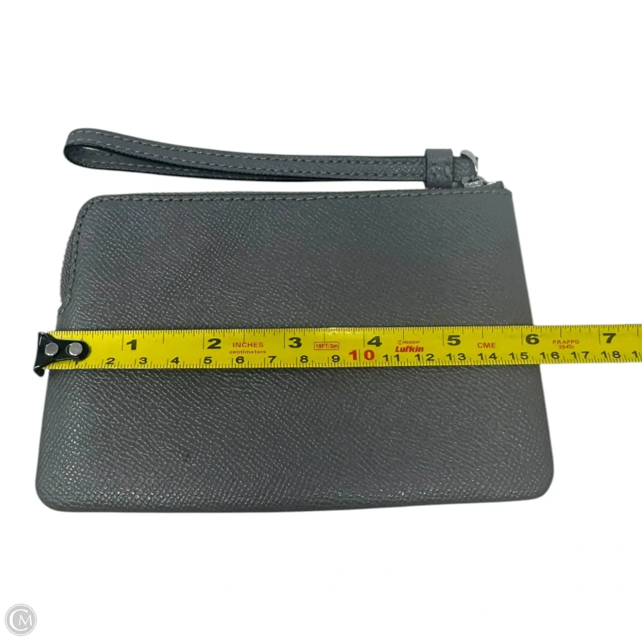 Corner Zip Wristlet Designer By Coach, Size: Small