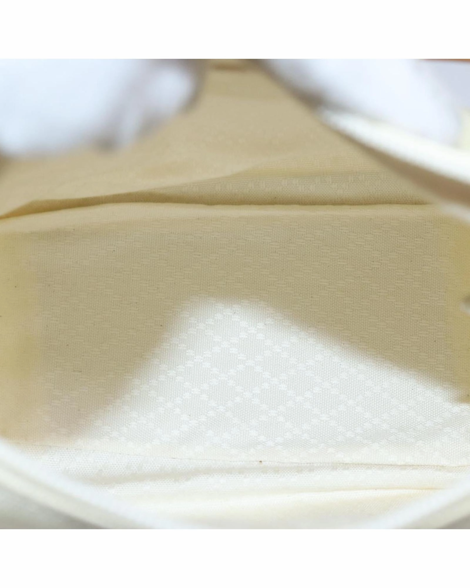 Cream Canvas Bamboo Handle Shoulder Bag
