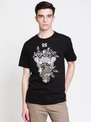 CROOKS & CASTLES SAFARI MEDUSA SHORT SLEEVE TEE - CLEARANCE