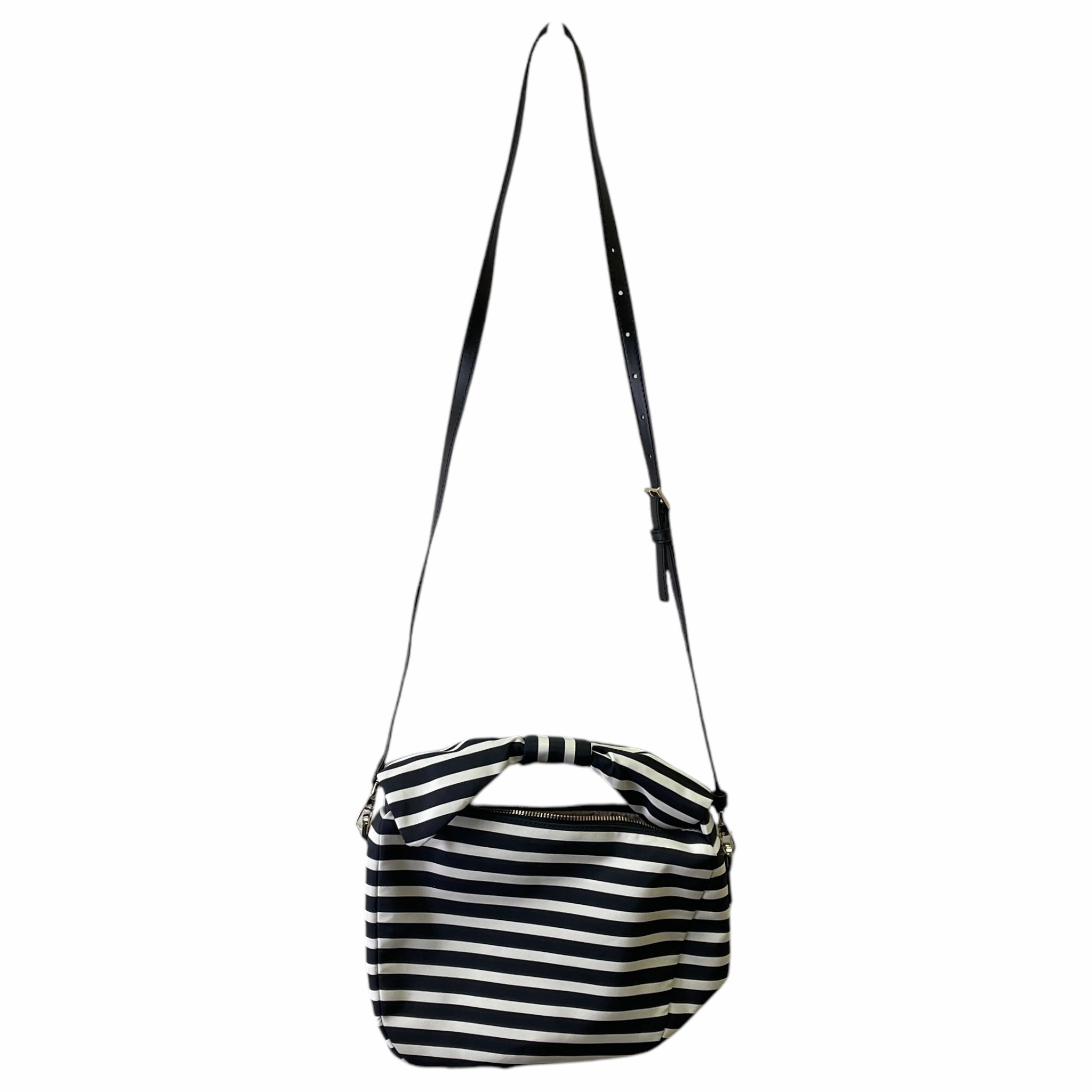 Crossbody Designer By Kate Spade In Black & White, Size:Medium
