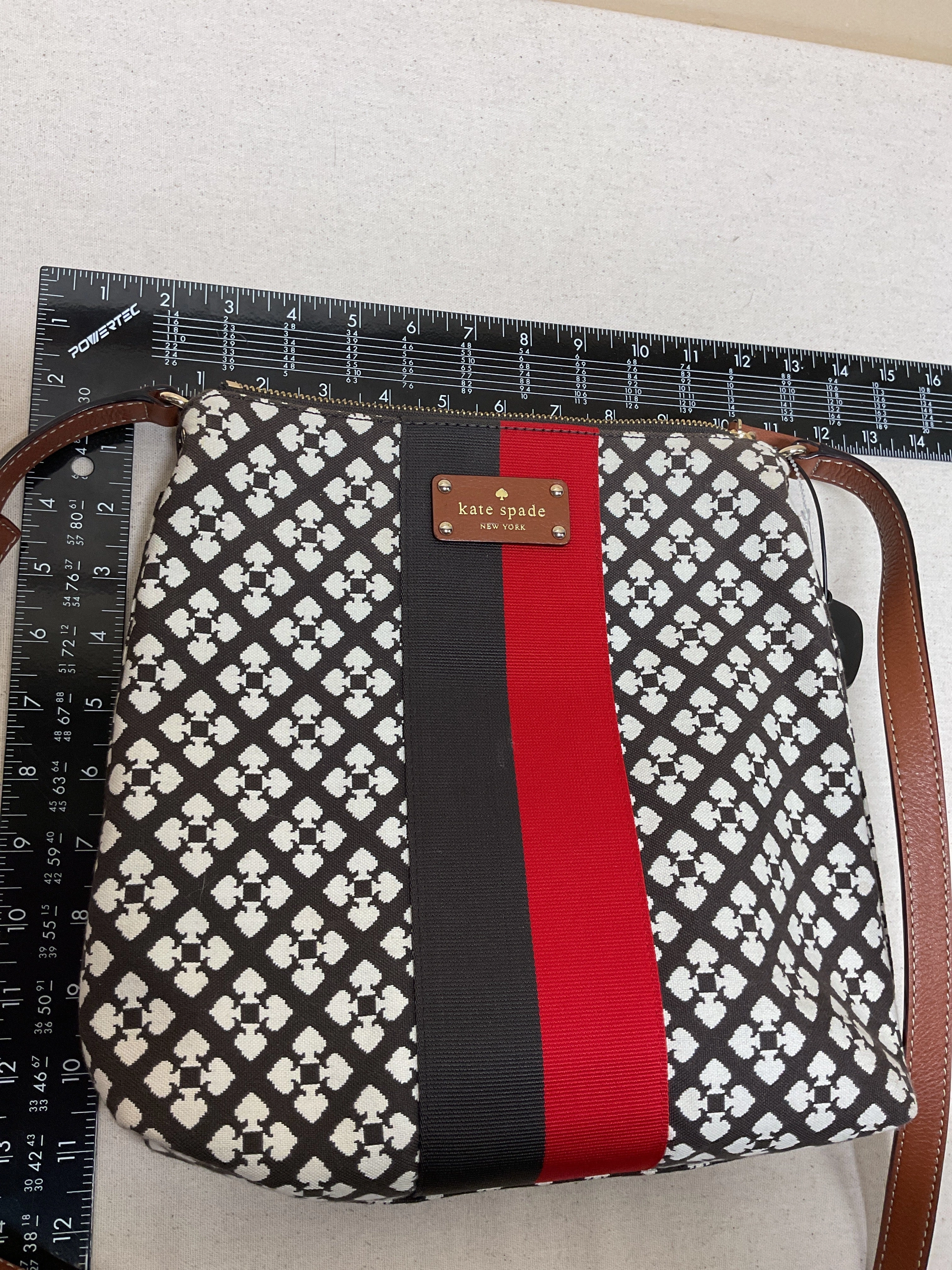 Crossbody Designer By Kate Spade In Brown & Red, Size:Medium