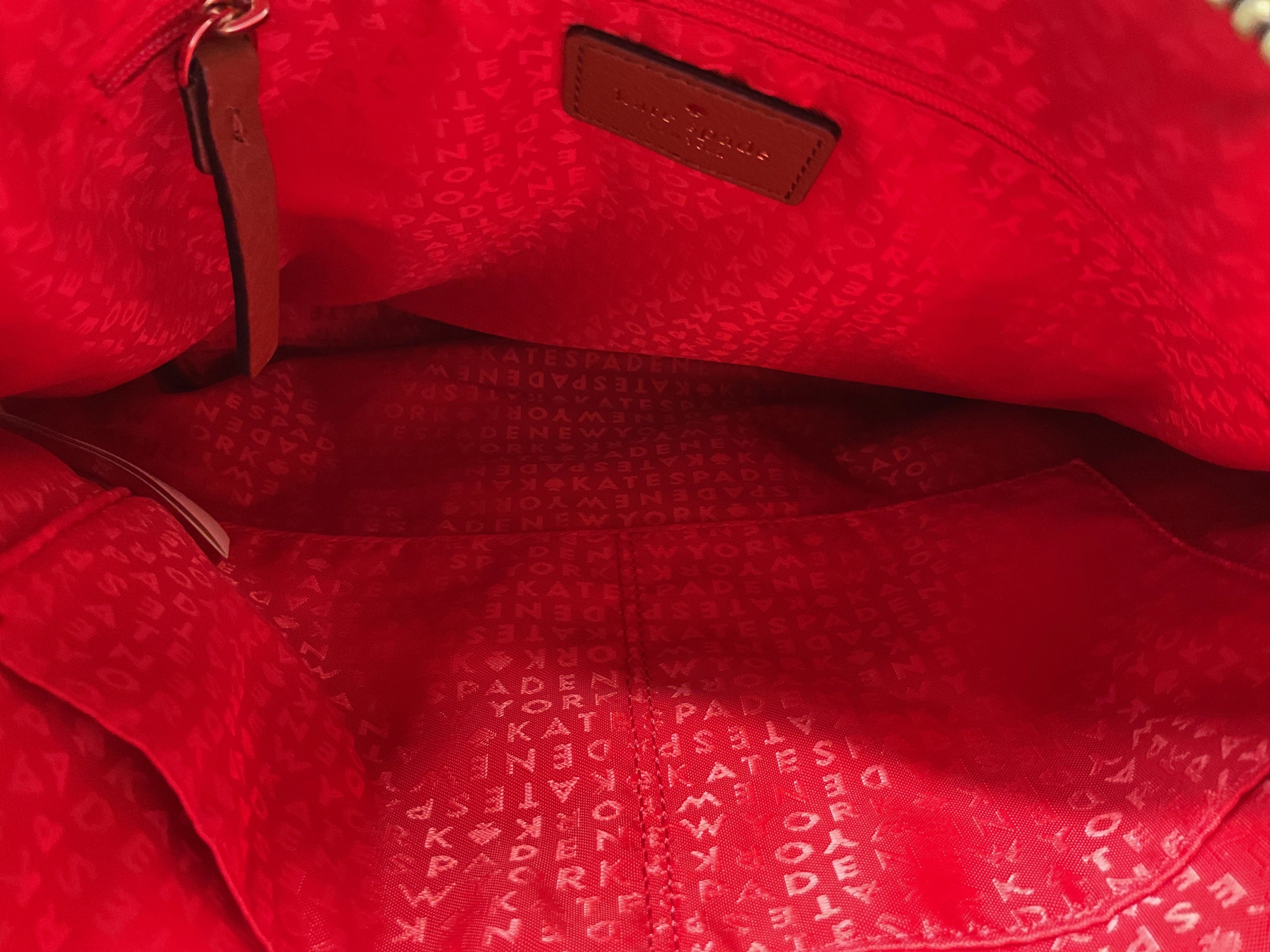 Crossbody Designer By Kate Spade In Brown & Red, Size:Medium
