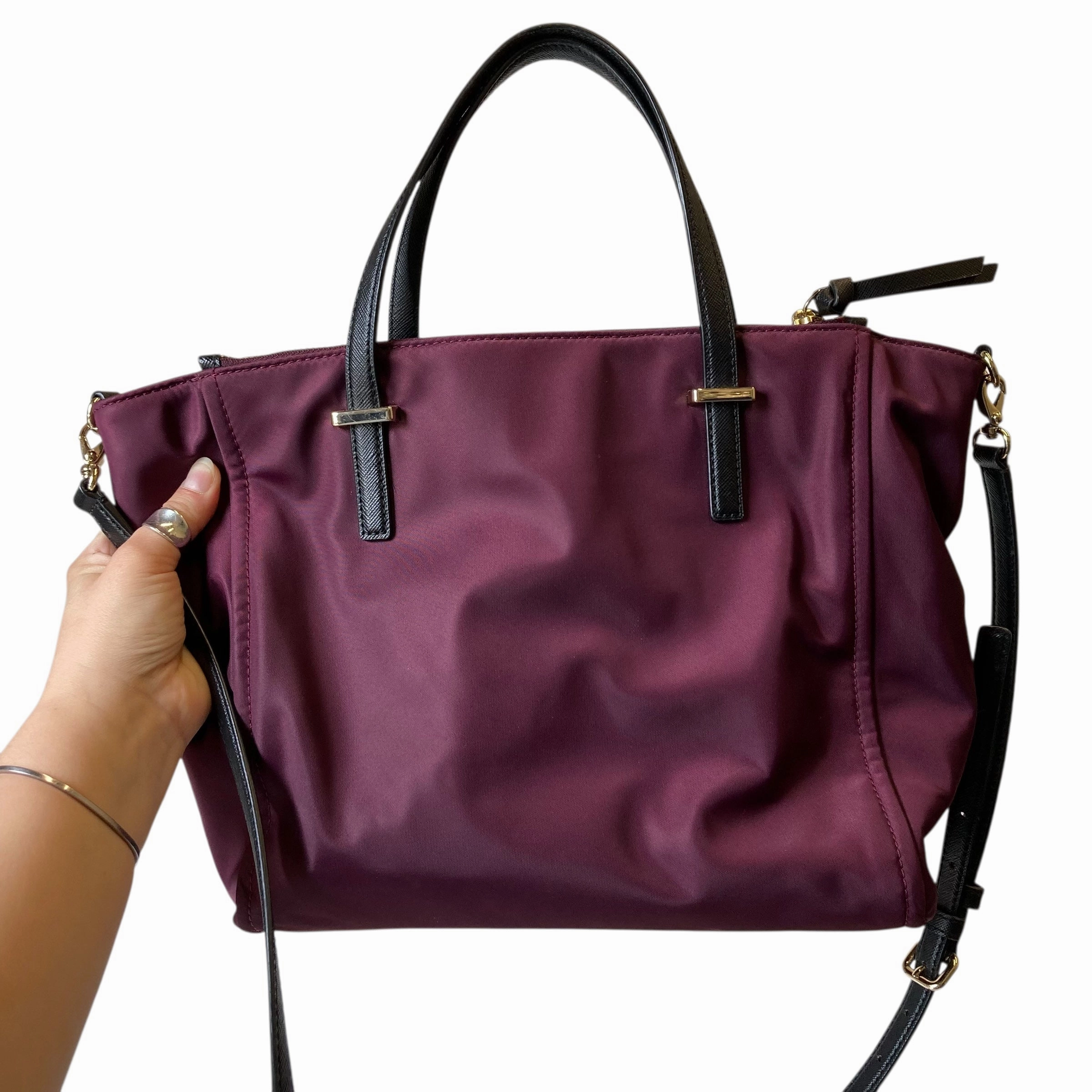 Crossbody Designer By Kate Spade In Maroon, Size:Medium