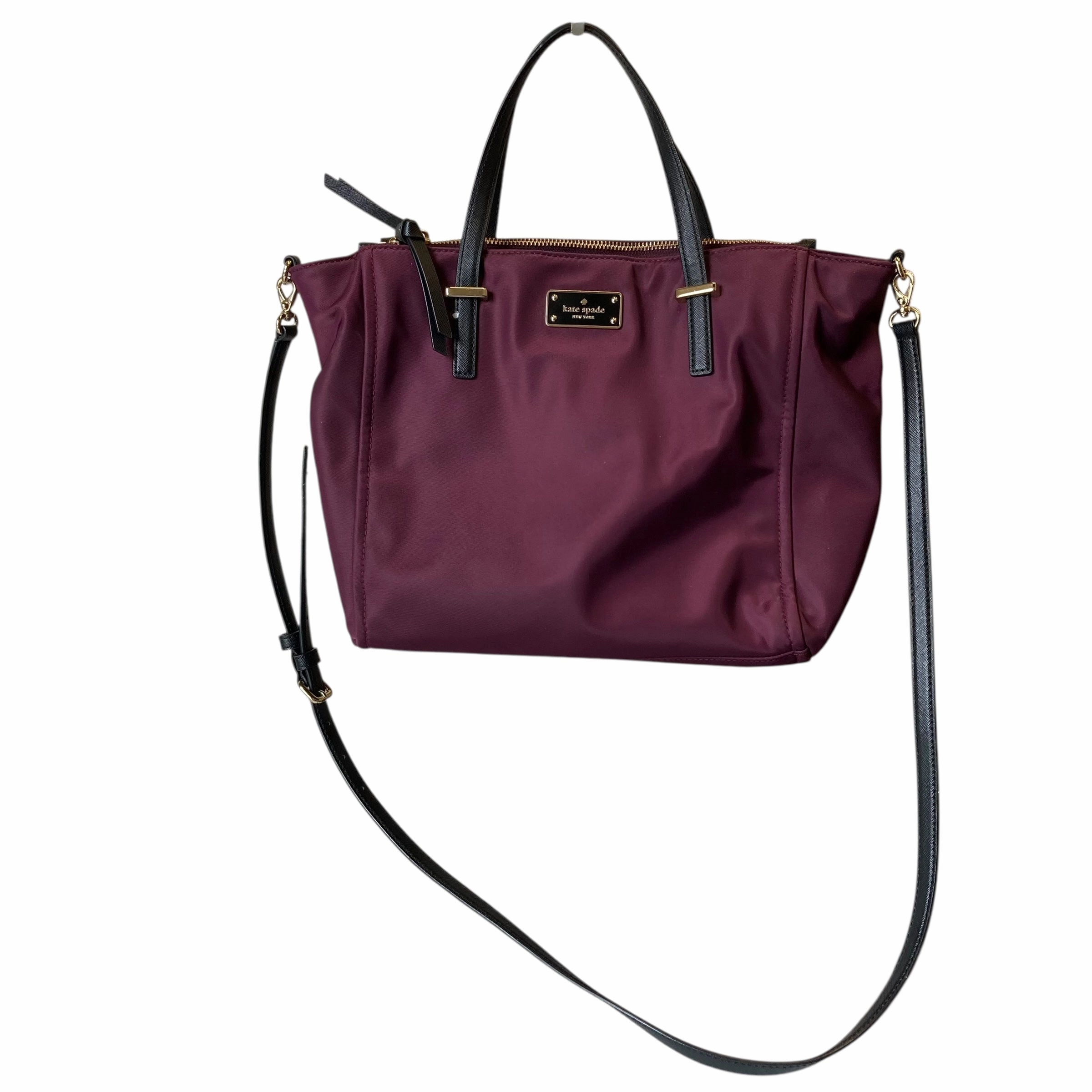 Crossbody Designer By Kate Spade In Maroon, Size:Medium