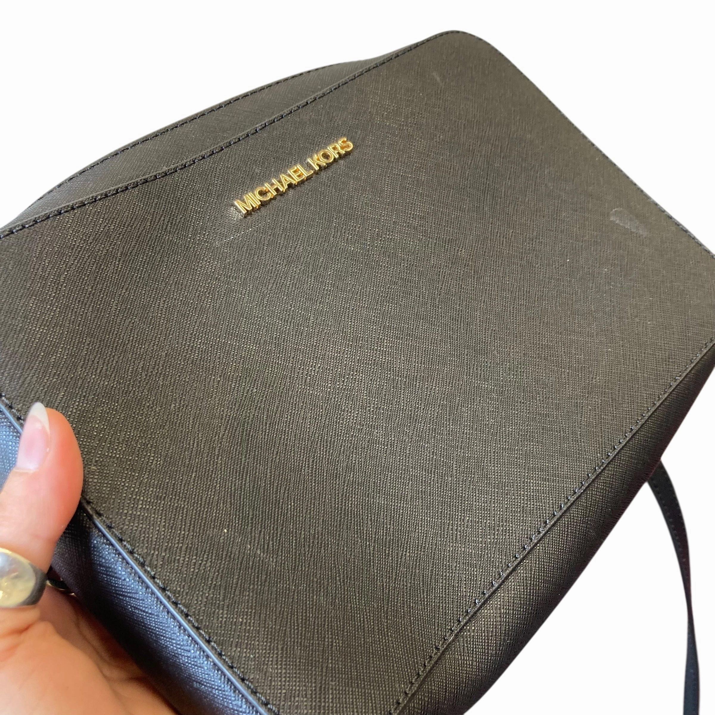 Crossbody Designer By Michael Kors In Black, Size:Medium