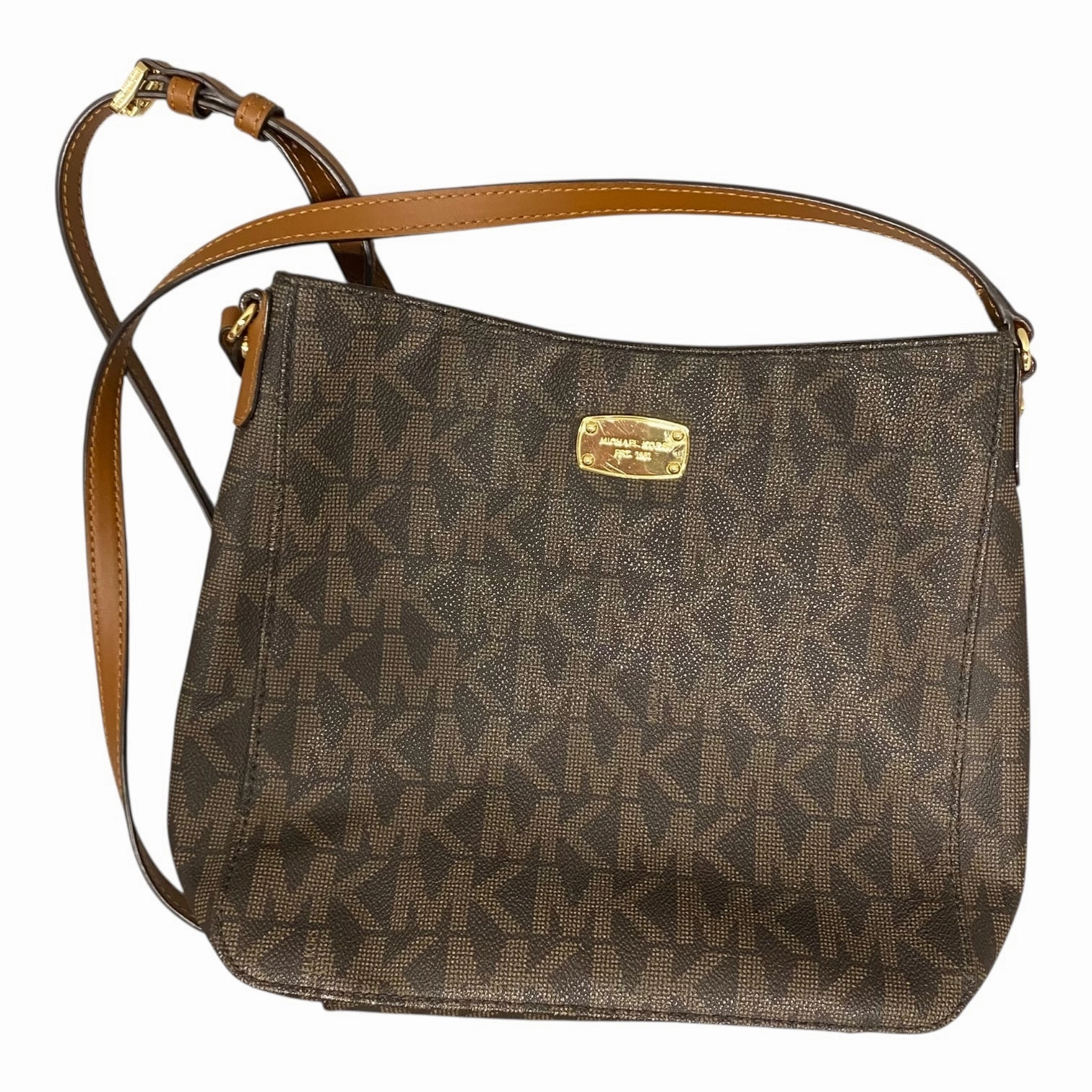 Crossbody Designer By Michael Kors In Brown, Size:Medium