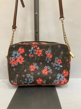Crossbody Designer By Michael Kors In Floral Print, Size:Medium