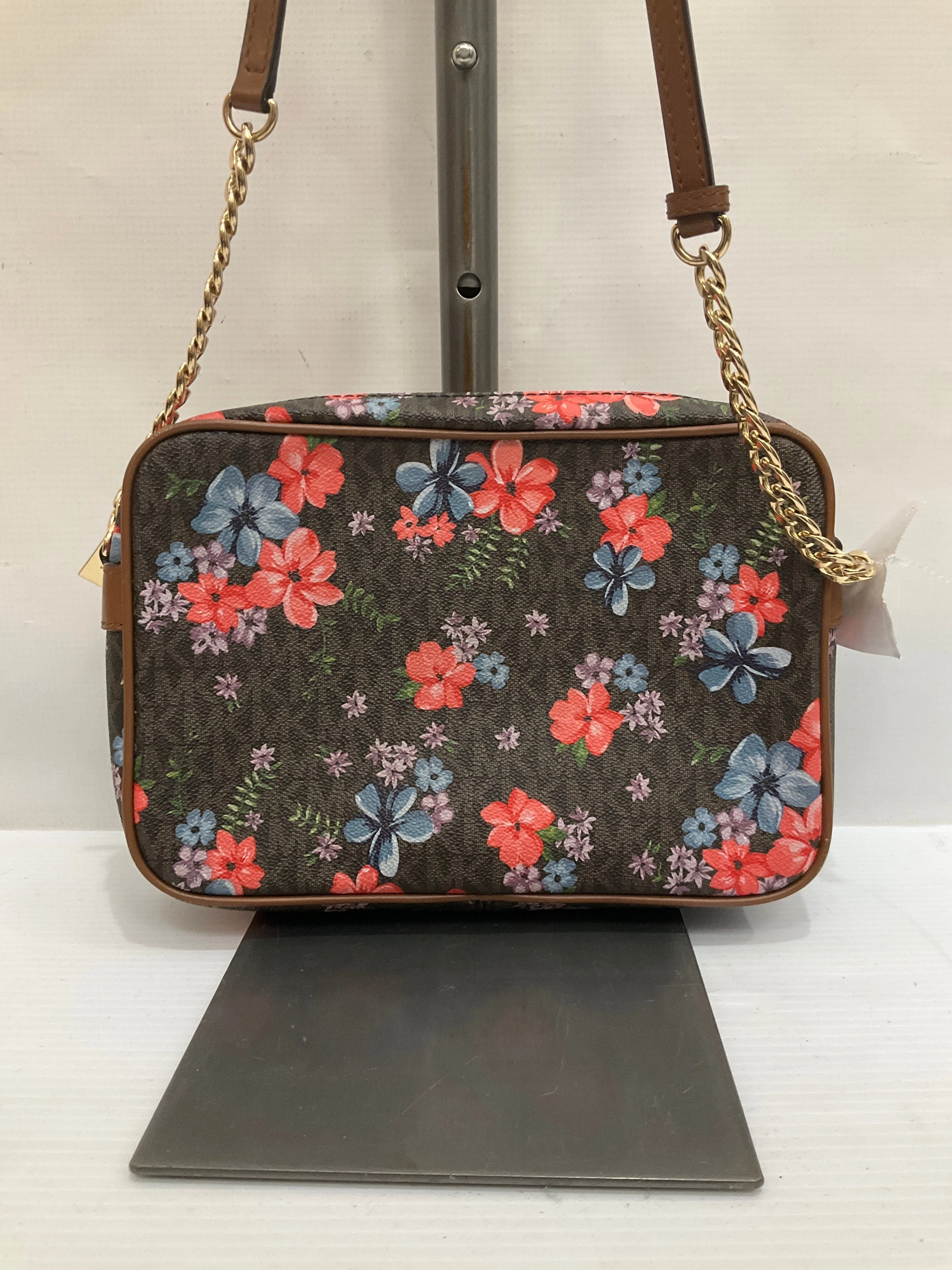 Crossbody Designer By Michael Kors In Floral Print, Size:Medium