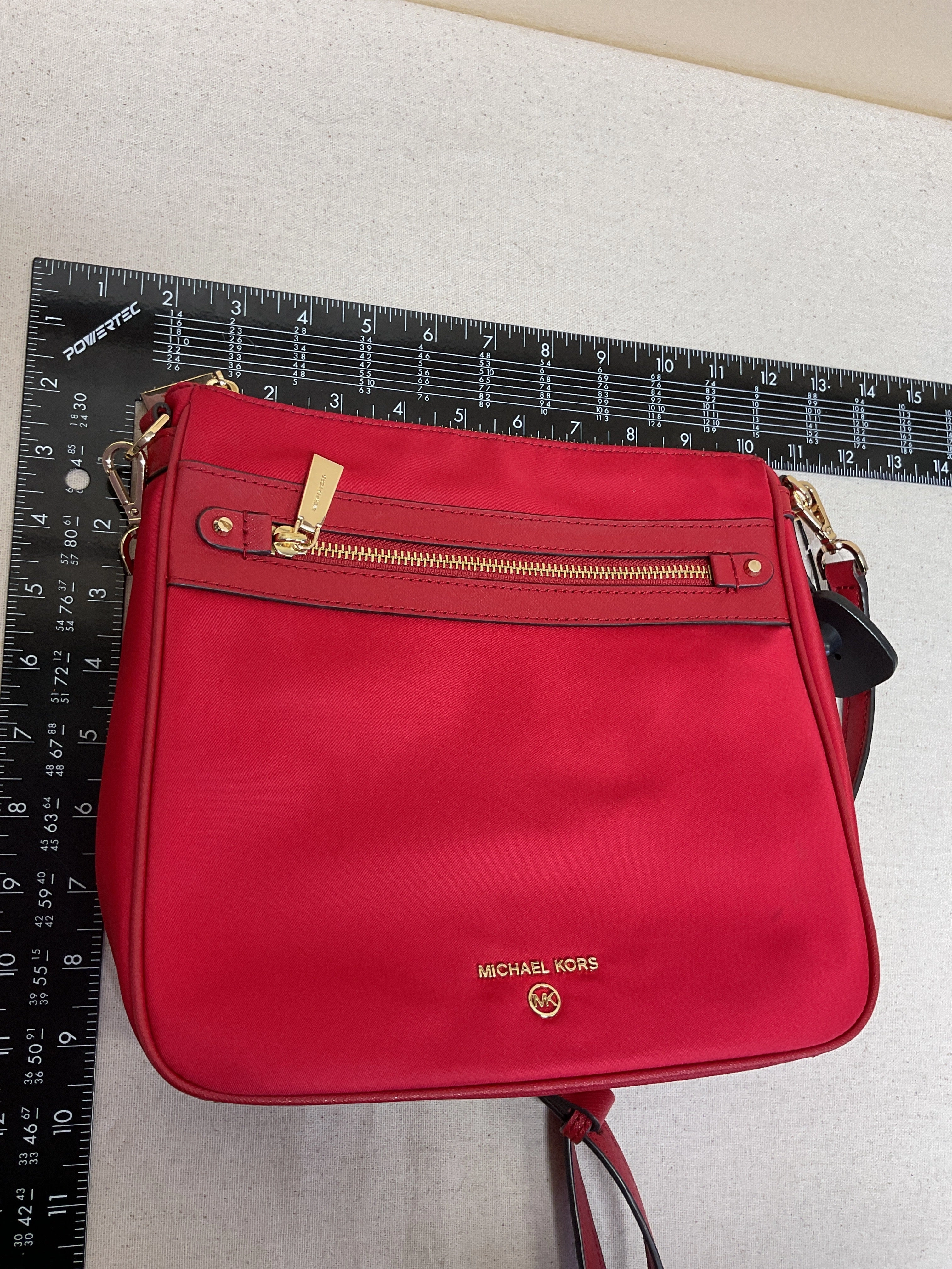 Crossbody Designer By Michael Kors In Red, Size:Medium