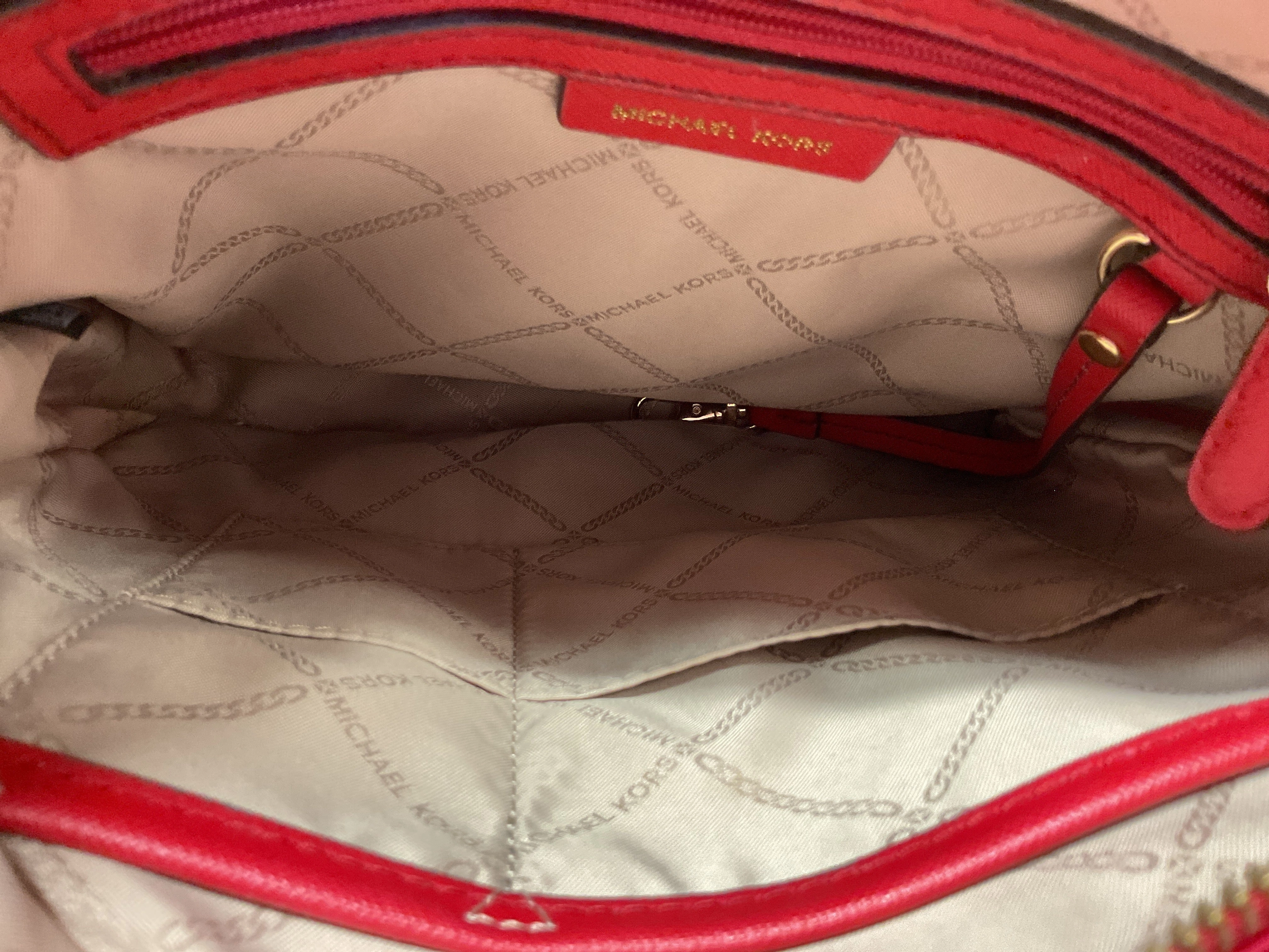 Crossbody Designer By Michael Kors In Red, Size:Medium