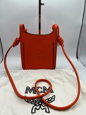 CROSSBODY LUXURY DESIGNER by MCM In ORANGE, Size: MEDIUM