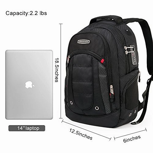 Crossgear Laptop Backpack With Usb Charging Port And Combination Lock- Fits Most 15.6 Inch