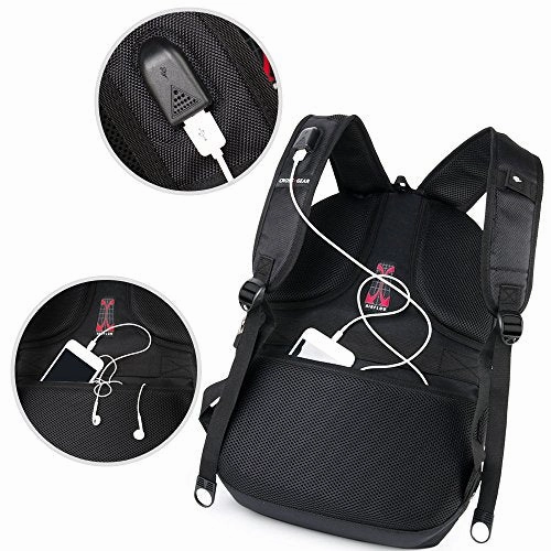 Crossgear Laptop Backpack With Usb Charging Port And Combination Lock- Fits Most 15.6 Inch