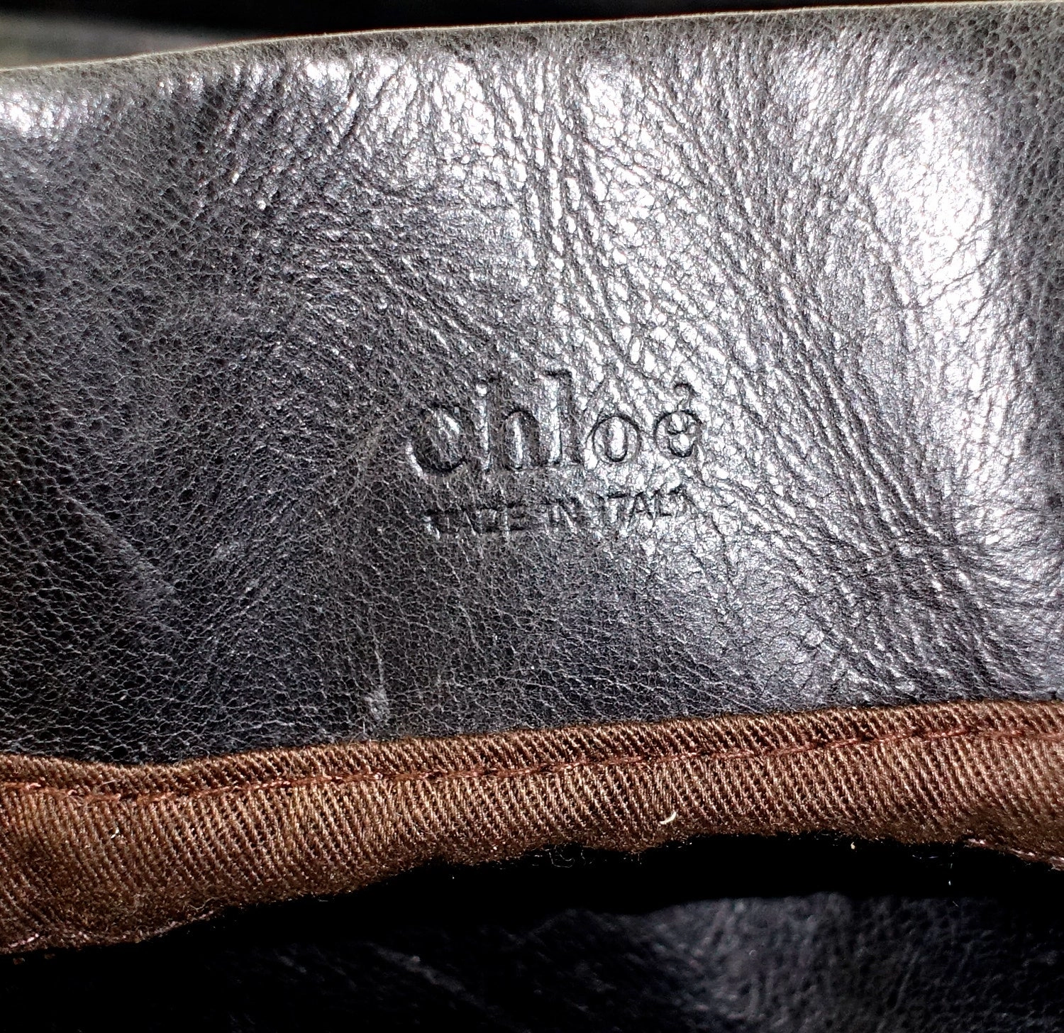 Crushed Leather Large Shoulder Bag