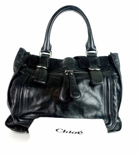 Crushed Leather Large Shoulder Bag