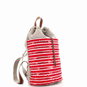 Cubano Trip Backpack Sequin Embellished Canvas Medium