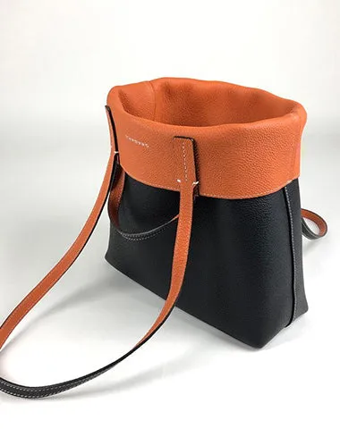 Cute Womens Gray&White Leather Shoulder Tote Bag Best Tote Handbag Shopper Bag Purse for Ladies