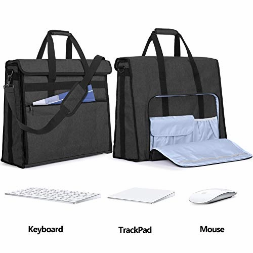 Damero Carrying Tote Bag Compatible with Apple 27" iMac Desktop Computer, Travel Storage Bag for iMac 27-inch and Other Accessories, Black