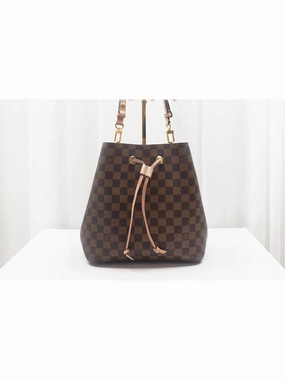 Damier Neonoe Bucket Shoulder Bag Pink N50042