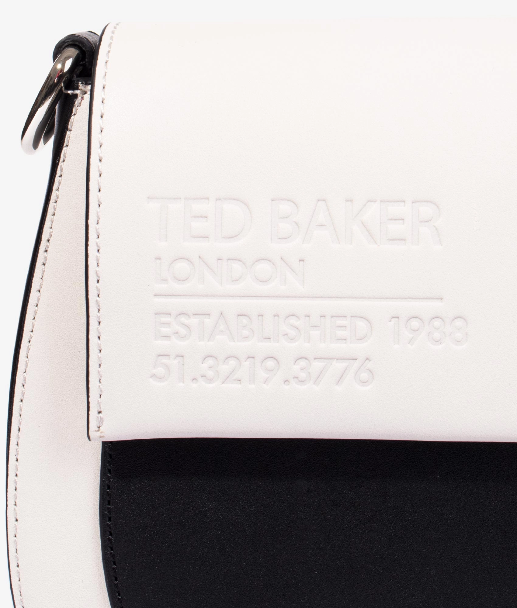 Darcell branded webbing crossbody in white